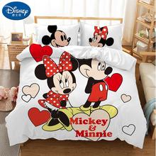 Couple Mickey Minnie Cartoon Bedding Set Children Twin Full  King Single Double Size Duvet Cover Pillow Cases Girl Boy baby Gift 2024 - buy cheap