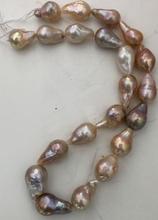 Красивая (13-14 мм) в стиле барокко ожерелье с разноцветным жемчугом 18 дюймов 36" 2024 - купить недорого