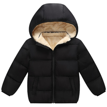 Пальто и верхняя одежда для маленьких девочек и мальчиков зимняя куртка пуховая хлопковая зимняя куртка для новорожденных, утепленные бархатные парки для малышей 2024 - купить недорого