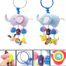 Elepant Baby Bed Stroller Hanging Rattles Newborn Mobile Rabbit Teether Appease Plush Toy With BB Bell Paper Rubber Ring 2024 - buy cheap