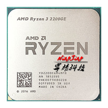 Четырехъядерный процессор AMD Ryzen 3 2200GE R3 2200GE 3,2 ГГц с четырехъядерным процессором YD2200C6M4MFB Socket AM4 2024 - купить недорого