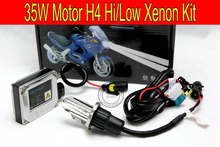 Free shipping 35W HID kit for Motor/Motorcycle Bike H4 Bi-Xenon Kit Hi/Low Xenon Bulb top quality H4 Kit with slim ballast 2024 - buy cheap