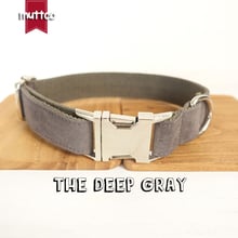 10pcs/lot MUTTCO wholesale self-design handmade supple serviceable dog collar THE DEEP GRAY nylon dog collars 5 sizes UDC025 2024 - buy cheap