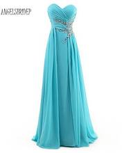 ANGELSBRIDEP A-line Elegant Prom dresses Long Sweetheart Neck Chiffon Crystal Beaded Dress for Graduation Formal Prom Gowns 2024 - buy cheap