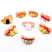 5pcs Funny Wacky Artificial Teeth False Tooth Prop Toy For Halloween Easter Masquerade Party Decoration 2024 - buy cheap