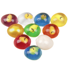 Brinquedos para crianças colorido inquebrável reliever estresse bola criativo transparente ovo ventilando espremer cura divertido corte brinquedo estresse 2024 - compre barato