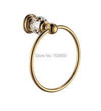 Бесплатная доставка Новый дизайн 24k золотое Кристальное полотенце кольцо 2024 - купить недорого
