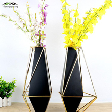 Flowers Vases Table Centerpiece Vase Wrought Iron Type Geometric Shape Flower Holder for Home/Wedding Decoration Best Gifts G035 2024 - buy cheap
