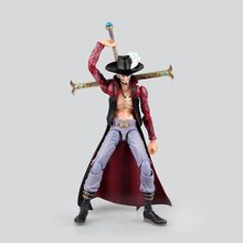 Аниме One Piece 18 см BJD Dracule Mihawk шарнирные подвижные ПВХ экшн-фигурки коллекционные модели игрушки 2024 - купить недорого
