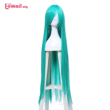 L-email wig New Women 100cm Cosplay Wigs Long Green Straight High Temperature Fiber Synthetic Hair Perucas Cosplay Wig 2024 - buy cheap