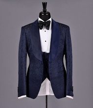 Handsome Groomsmen Wool blend Groom Tuxedos Mens Wedding Dress Man Jacket Blazer Prom Dinner (Jacket+Pants+Tie+Vest) A91 2024 - buy cheap