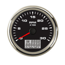 Tacômetro à prova d'água para carro, 85mm, marinho, rpm, medidor de hora, 3000 / 8000 rpm, adequado para focus 2 bmw e46 passat 2024 - compre barato