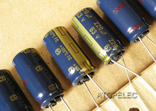 1 шт., электролитические конденсаторы серии FC 220 мкФ Ф/63 в, Hi-Fi аудио 105 градусов C 2024 - купить недорого