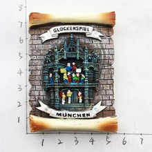 BABELEMI Glockenspiel Munich Germany Tourist Travel Souvenir 3D Rubber Fridge Magnet 2024 - buy cheap