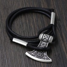 BOEYCJR Vintage Bangles & Bracelets  Handmade Viking Rune Bracelet Norse Viking Punk Jewelry Bracelet For Men Ethnic Gift  2024 - buy cheap