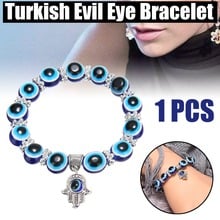 Turkish Evil Eye Bracelet Hand Chain Amulet Blessing Protector Gift Decoration Beaded Bracelets Shellhard 2024 - buy cheap