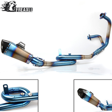 Motorcycle Exhaust System Slip On Muffler Pipe Mid Connect Pipe Scooter Exhaust Muffler Escape For Yamaha YZF-R3 YZFR3 2014-2016 2024 - buy cheap