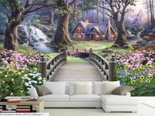 Custom children's wallpaper,wonderland,3D cartoon for children's room bedroom background wall waterproof wallpaper 2024 - buy cheap