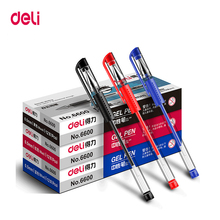 Deli 6pcs Gel Pen Set 0.5mm school Office Writing Pens Black Ink Stationery Pen School Supplies Creative High quality Normal Gel 2024 - buy cheap