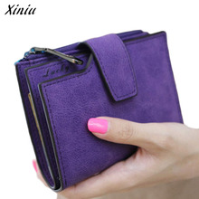 Fashion Small Female Purse short purse Lady Letter Snap Fastener Zipper Short Clutch Wallet Solid Vintage Matte Women Wallet 2024 - buy cheap