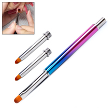1 pçs escovas de unhas caneta titular com 3 pçs conjunto de ponto de caneta de unhas redondas uv gel manicure ferramenta acrílico unhas arte dicas construtor escova caneta 2024 - compre barato