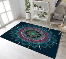 Alfombrilla antideslizante con textura Floral de Mandala para habitación de niños, alfombras para área de cocina, baño, estilo indio, árabe, hogar 2024 - compra barato