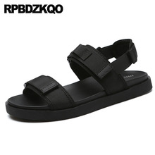 Mens Sandals 2021 Summer Outdoor Waterproof Shoes Strap Water Runway Black Men Platform Beach Fashion Mesh Flat Casual Sport 2024 - buy cheap