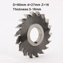 CNC milling cutter  90*5*6*8*10*12*14*16*18straight tooth mill three blade cutter slot milling cutter 2024 - buy cheap