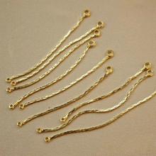Metal 18k Gold Plated Snake Chain Diy Jewelry Findings Connectors For Jewelry Making Women HandMade Tassel Earrings Hook Pendant 2024 - buy cheap