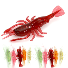Hengjia 1 piezas camarones atraer sin gancho 8 cm 3,6g de señuelo de pesca Mini Swimbait de pesca 2024 - compra barato