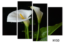 4 панели холсте Белый цветок лилии живопись на холсте стены Книги по искусству изображение Домашний Декор fou181 2024 - купить недорого