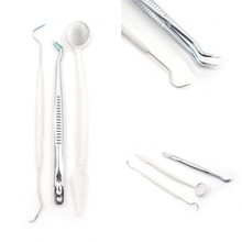 2019 New 3Pcs/Lot Stainless Dental Tool Set Dentist Tooth Clean Hygiene Picks Mirror Kit Home Supply Mouth Care 2024 - buy cheap