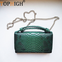 TOPHIGH Fashion Women Snake Clutch Wallets Alligator Genuine Cow Leather  Shoulder Bag Long Purse Female Wallet 2024 - buy cheap