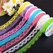 New DIY Candy Colors Lace Tape Decoration Roll DIY Washi Decorative Sticky Paper Masking Tape Self Adhesive Tape Scrapbook Tape 2024 - buy cheap