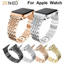 Pulseira de luxo com strass, link para apple watch séries 1/2/3/4, pulseira de 38mm 40mm 42mm 44mm 2024 - compre barato