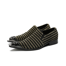Stripe Slip en cuero de alta calidad zapatos de fiesta Formal negocios Oxford zapatos de lujo diseñador italiano hombres zapatos de vestir 2024 - compra barato
