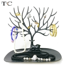 Newest Little Deer Bracelet Storage Tree Shelf Stand Holder Organizer for Earrings Necklace Ring Display Jewelry Organizer 2024 - buy cheap