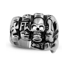 Skull Ring For Men Jewelry Vintage Steampunk Halloween Gifts Skull Punk Rings  Hip Hop Finger Christmas Xmas Male Fist rings 2024 - buy cheap
