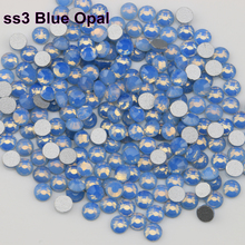 ss3 (1.3-1.5mm) Blue Opal Non-hotfix Rhinestones, 1440pcs/Lot, Flat Back Nail Art Glue On Crystal Stones 2024 - buy cheap
