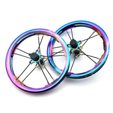 Rueda de bicicleta de 12 pulgadas para niños, rueda deslizante de 85mm, 95mm, colores del Arcoíris, alta calidad, 1 par 2024 - compra barato