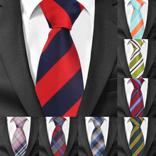Gravata masculina de poliéster, gravata listrada com pescoço, moda masculina, com jacquard, 8cm de largura, para negócios, casamento, gravata em estilo clássico 2024 - compre barato