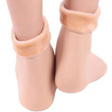 Новые модные носки для девочек с бархатной подкладкой, утепленные осенне-зимние носки для снега, повседневные домашние теплые носки для пола, женские носки с начесом 2024 - купить недорого
