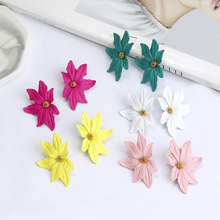 8Seasons Fashion Elegant Colorful Flower Earrings for Women Big Small Stud Earrings Statement Geometric Earings Jewelry,1Pair 2024 - buy cheap