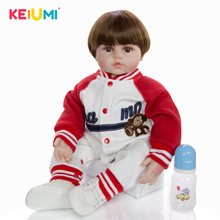 Fashion Sport Boy 24 inch Realistic Reborn Baby Dolls 60 cm Silicone Stuffed Cotton Body Boneca Reborn For Kids Playmates 2024 - buy cheap