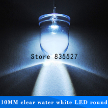Luz LED blanca muy brillante F10, redonda, transparente al agua, 10mm, diodos emisores de luz, para manualidades, 20 unids/lote 2024 - compra barato