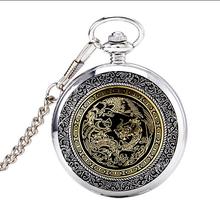 Free Shipping Fashion Watch Dragon and Phoenix Pocket Watch Chain HIgh Quality Wedding Gift PO25 2024 - buy cheap