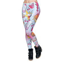 Fashion Fast Food Comix 3D Printing Punk Women Ladies Legging Stretchy Trousers Casual Pants Leggings 2024 - buy cheap