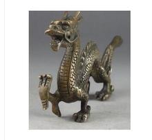 Art Bronze home decoration Folk Culture Brass Handwork Hammered Chinese Old Copper Dragon Exorcism Oriental Statue Big Decor Na 2024 - buy cheap