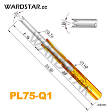 10pcs PL75-Q1 Dia 0.74mm Spring Test Probes Pogo Pin Length 33.35mm (Stroke Spring Froce:120g) 2024 - buy cheap