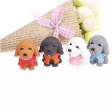 4pcs/set 2.9*3.5cm Resin Miniature Dogs Micro Landscape Figurine Dollhouse Fairy Garden Decor 2024 - buy cheap
